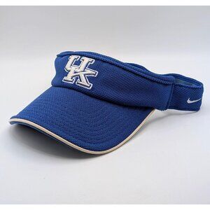 Nike UK Kentucky Wildcats University NCAA Visor Cap Blue Hat Golf Tennis Strap